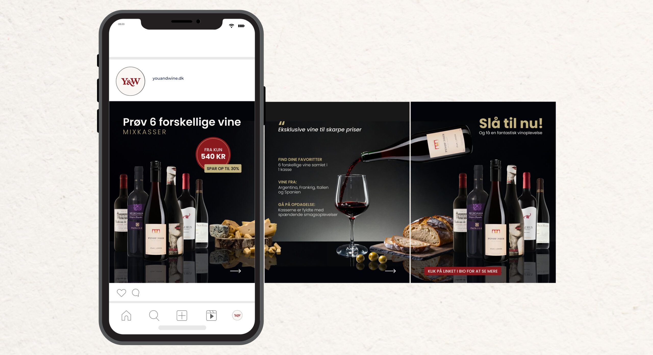 youandwine sociale medier karrusel